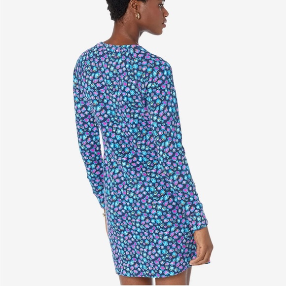 EUC beachcomber dress Lilly Pulitzer dress low tide navy spotted - Picture 4 of 6